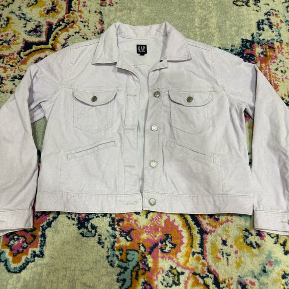 Gap Corduroy Lavender Purple Jean Jacket - Picture 2 of 4
